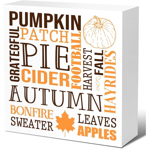 Zomyto 7x7 In Farmhouse Autumn Decor Wooden Box Sign,Funny Autumn Quote