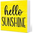 thumbnail image 1 of Zomyto 7x7 In Summer Wooden Box Sign Hello Sunshine Wooden Sign,Summer Sunshine Sign, 1 of 7