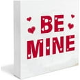 thumbnail image 1 of Zomyto 7x7 In Valentines Decor, Valentines Day Decorations, Romantic Quote Be Mine Wooden Box Sign, 1 of 7