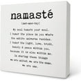 thumbnail image 1 of Zomyto 7x7 Inch Namaste Decor Wooden Sign - Yoga Room Decor, Wooden Box Sign, Spiritual Room Decor, Meditation Room Decor, Yoga Wall Art, Spiritual Room Decor, 1 of 5