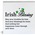thumbnail image 1 of Zomyto 7x7 Inch St Patricks Day Decor Farmhouse Irish Blessing Wood Sign Irish St. Patrick's Day Decorations, 1 of 8