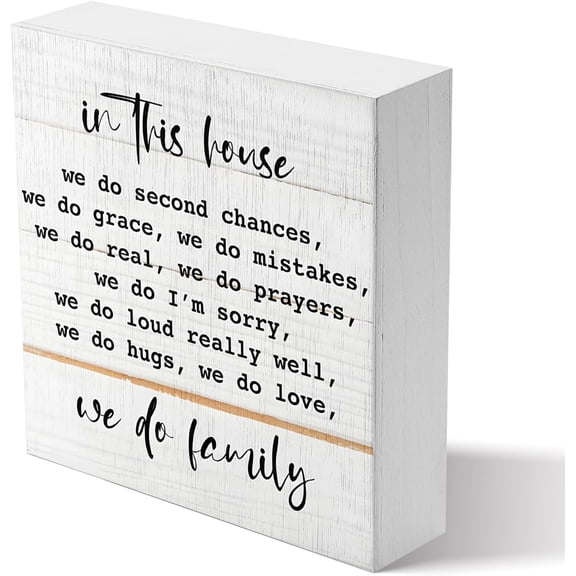 Zomyto 7x7 Inches Kitchen Wood Box Sign, Life is Short Lick Wood Box Sign Block Plaque, Home Desk Shelf Sign Decoration Home Essentials Social Worker Gifts Friends es