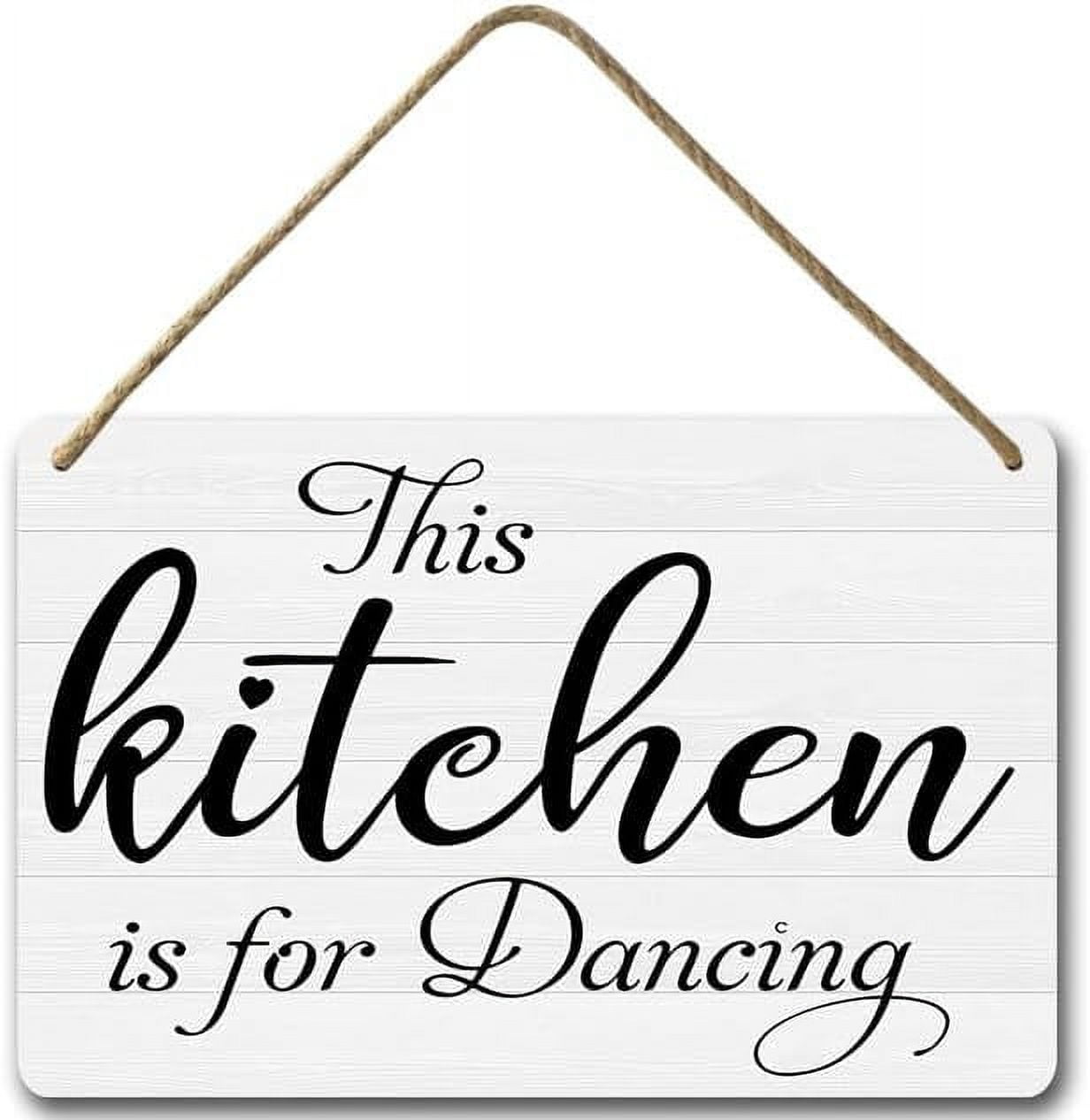 Zomyto 8x12IN This Kitchen is for Dancing Funny Kitchen Signs Wall ...