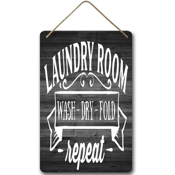 Zomyto 8x12IN Laundry Signs for Loads of Fun Laundry Room Wooden Sign,Vintage Laundry Signs Decor Hanging Rustic Farmhouse Decor