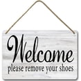 thumbnail image 1 of Zomyto 8x12IN Please Remove Your Shoes Wood Wall Plaque,Modern Farmhouse Decorative Hanging Sign,Cute and Rustic Country Style A01, 1 of 6