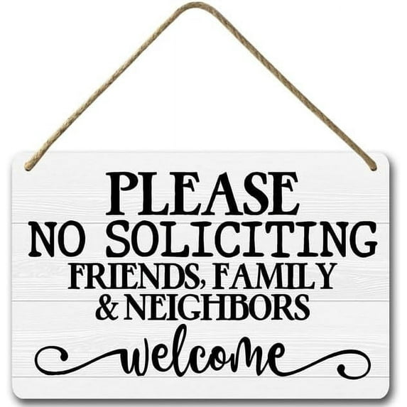 Zomyto 8x12IN No Soliciting Sign Funny Signs for House, Front Door, Yard Welcome Friend Home Wood Sign,Funny Quotes for Porch Door Decor, No Soliciting Wood Plaque House Warming Gift