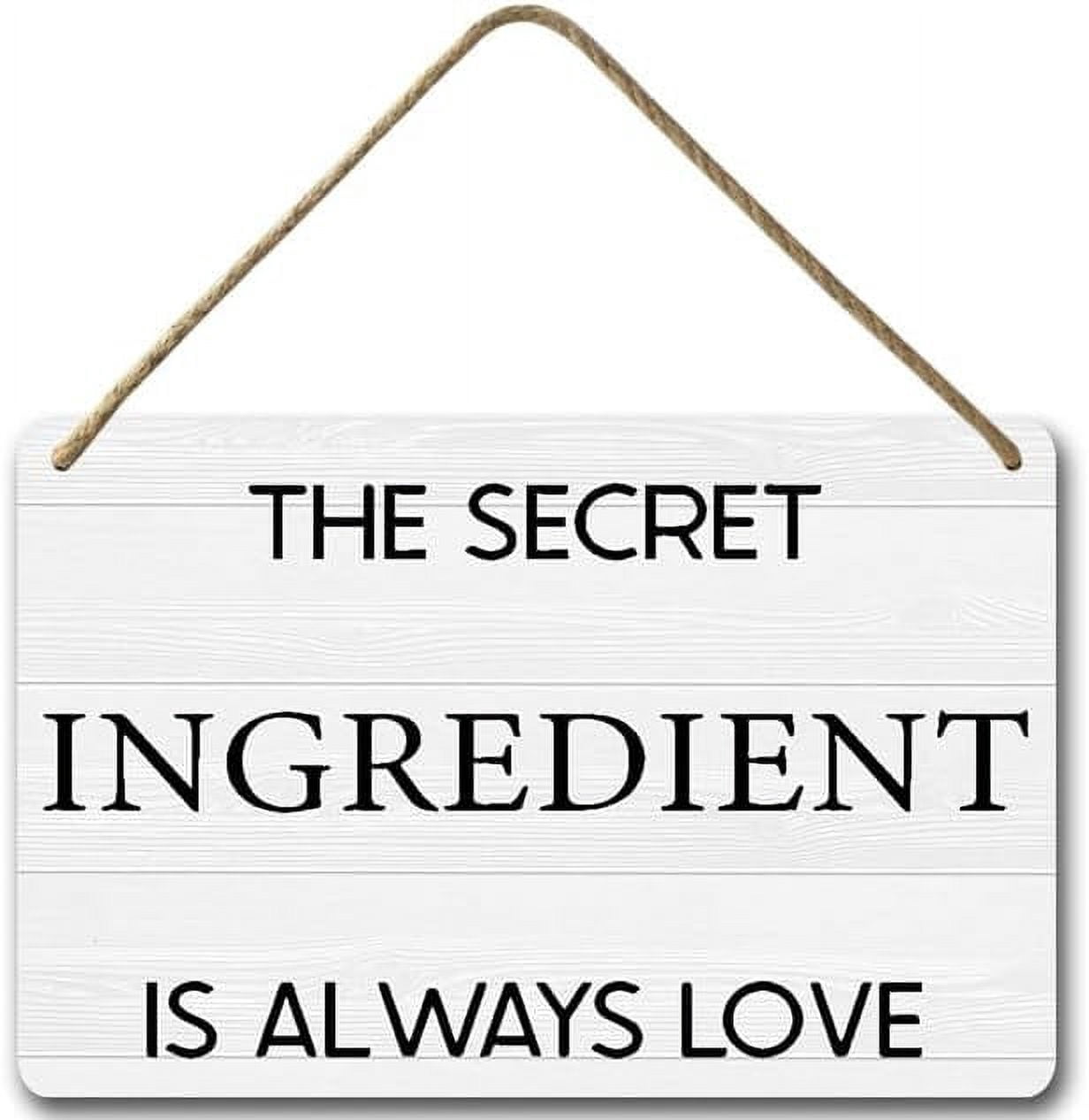 Zomyto 8x12IN The Secret Ingredient is Always Love Wooden Sign,Kitchen ...