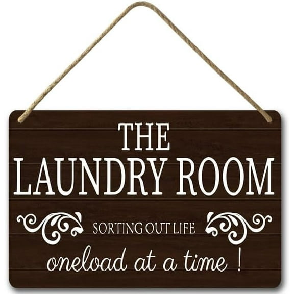 Zomyto 8x12IN Vintage Funny Laundry Room Wall Decor Wall Art with Sayings Sign,Laundry Plaque Vintage Farmhouse Laundry Rules Wall Decor A03