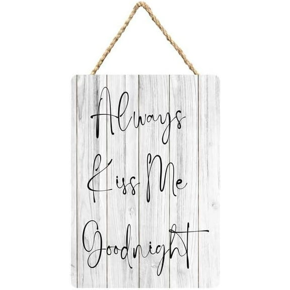 Zomyto Always Kiss Me Goodnight. Wood Decor Sign 12X6 Inch