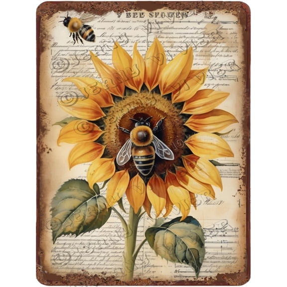 Zomyto Cactus with Flower Aluminum Sign Cacti Decor Cactus Vintage Poster Rustic Farmhouse Decor Cactus Gifts for Cactus Lovers Green Plant Wall Decor for Cafes Club Pub Sign 12x16 Inches