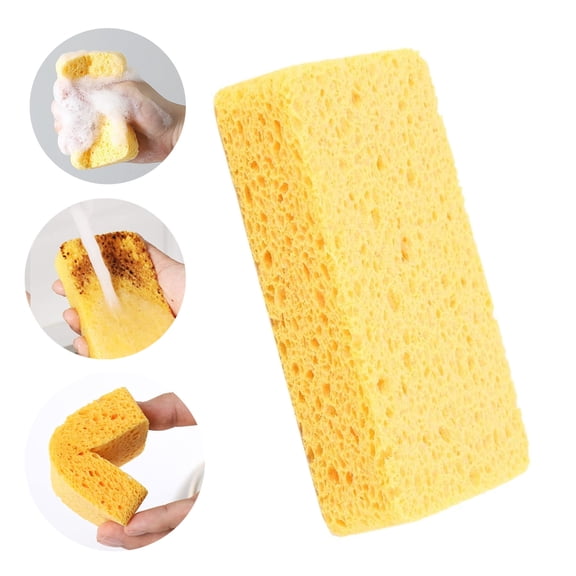 Zomyto Cleaning Scrub Sponge- Compressed Cellulose Sponges Non-Scratch Natural Sponge for Kitchen Bathroom Cars, Funny Cut-Outs DIY