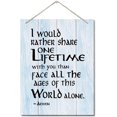 thumbnail image 1 of Zomyto I Would Rather Share One Lifetime Wall Art Sign, Hanging Printed Wall Plaque Wood Signs, Motivational Quote Arwen Decor, Gift for Home and Office Decor 10 X 8 inch, 1 of 5
