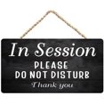 Zomyto In Session Sign,Do Not Disturb Rustic Wooden Hanging Sign 12X6 ...