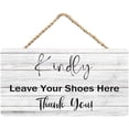 thumbnail image 1 of Zomyto Kindly Leave Your Shoes Here Thank You Wood Decor Sign 12X6 Inch, 1 of 5