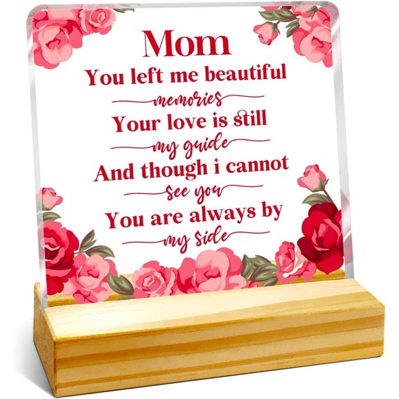 Zomyto Mom Birthday Gifts,Gifts for Mom from Daughter,Unique Mom Gifts for Mothers Day Christmas,Mom Gifts Ideas,To My Mother Poem Acrylic Keepsake
