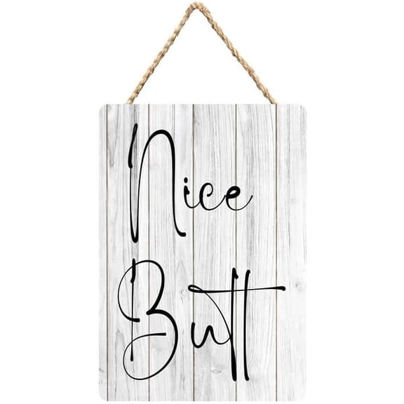 Zomyto Nice Butt Wood Decor Sign 12X6 Inch