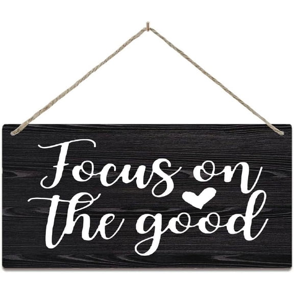 Zomyto Rustic Hanging Wood Sign Focus On The Good Door Sign Wall Decor Sign Welcome Sign Home Decor Sign Gift 12 X 6 Inch