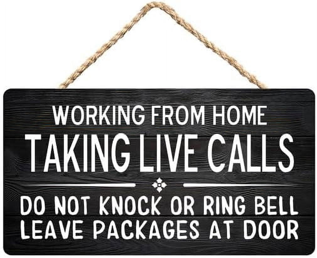 Zomyto Taking Live Calls Sign,Working From Home,Rustic Wooden Hanging ...