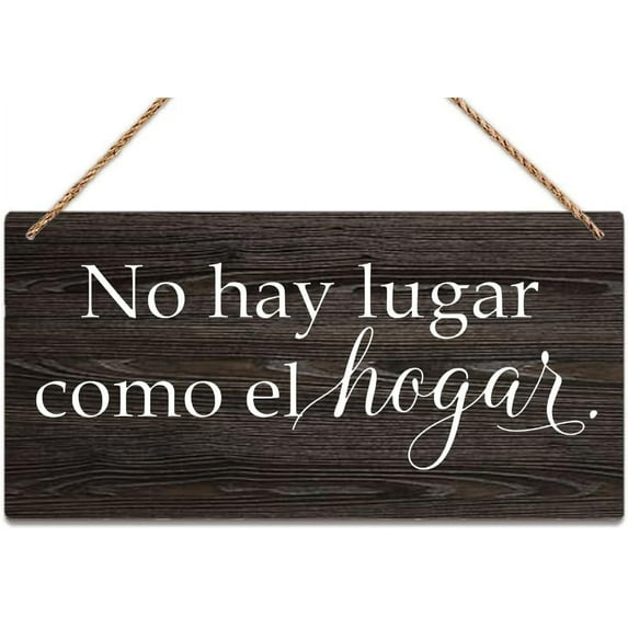 Zomyto Wooden Sign Room Decorations Spanish Saying Sign Spanish Sign Quote Saying Decorative Wall Art, Home Office Party Decor 12 X 6 Inch