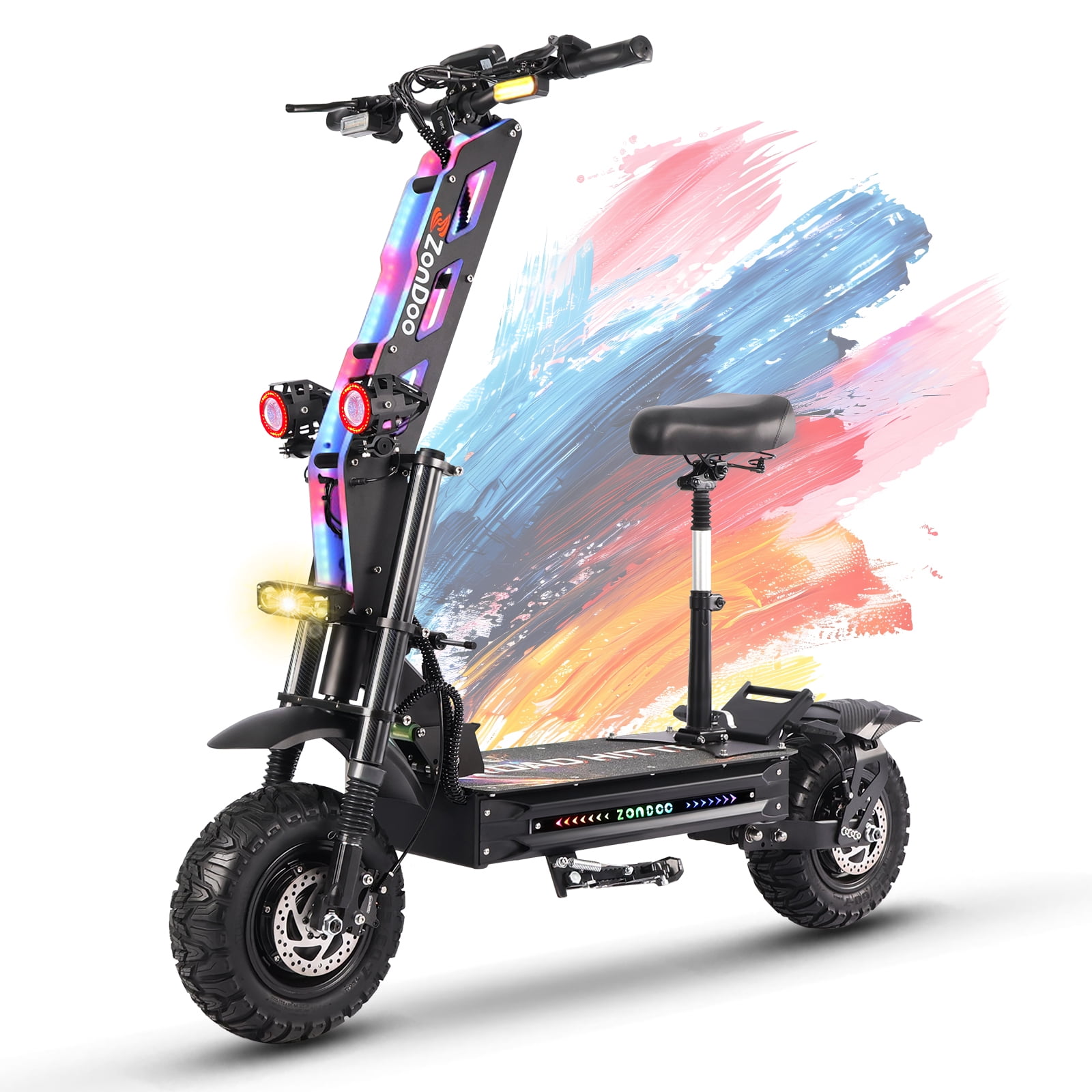 ZonDoo RoadHitter Electric Scooter, 68mph Speed, 75 Miles Range