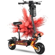 ZonDoo ZO01 Plus 6000W Electric Scooter Dual Motors, 52MPH 60 Miles Long Range,11Off-Road Tire with Seat for Adults