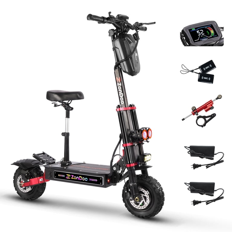 ZonDoo, Electric Scooter, 58 MPH, 60 Miles Range, 11