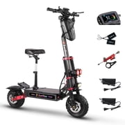 ZonDoo ZO03 Plus Electric Scooter for Adults,Up to 58 MPH 60 Miles Range, 6000W Dual Motors 11 Off-Road Tires Sports E-scooter for Heavy Adults