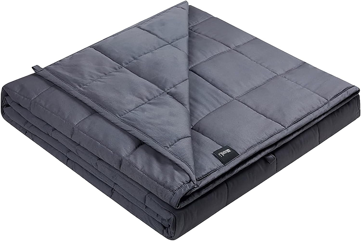 ZonLi Weighted Blanket 12lbs (48''x72'', Twin Size, Dark Grey