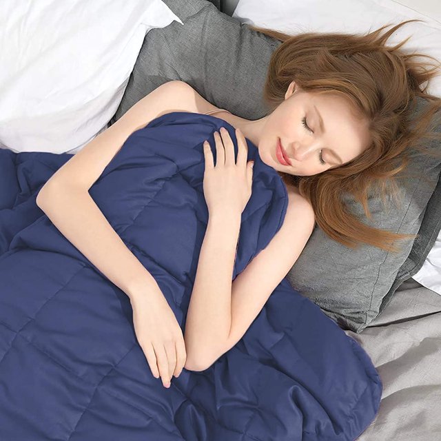 ZonLi Weighted Blanket for Adults (60"x 80" 20lbs Queen Size) Cooling