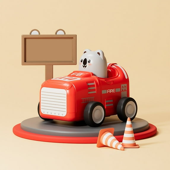 Zonao Toddler Car Toys for 1 Year Old Boy - First Birthday Gifts for 1 2 3 Year Old Boy - Press and Go Trucks Kids Animal Racing Cars Toy for Baby 12-18 24 Months