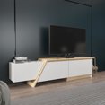 thumbnail image 1 of Zonas 71'' Modern TV Stand Console Table Entertainment Center for Up Natural Oak Finish, 1 of 7