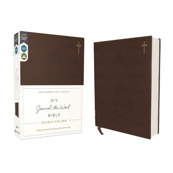 Zondervan NIV Journal the Word Bible, Double Column, Brown, 6.5in x 9.25in, 1088 Pages