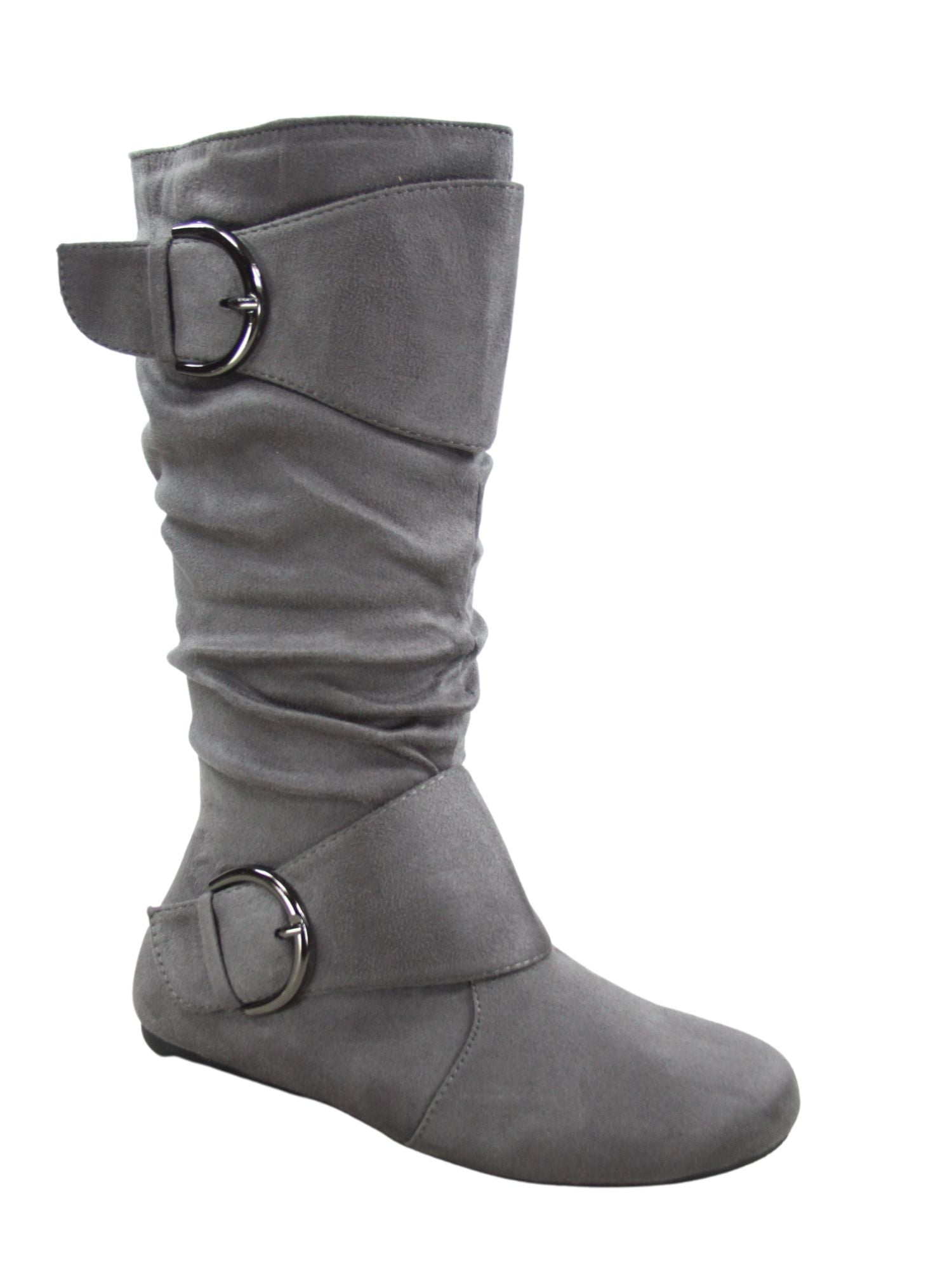 Stylish and Comfortable Slouch Mid-Calf Boots for Women – Simply Chic Elegance
