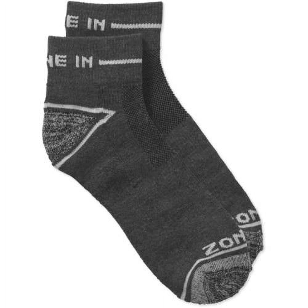 Zone In Men's Cushioned Athletic Quarter Sock, 6 Pack