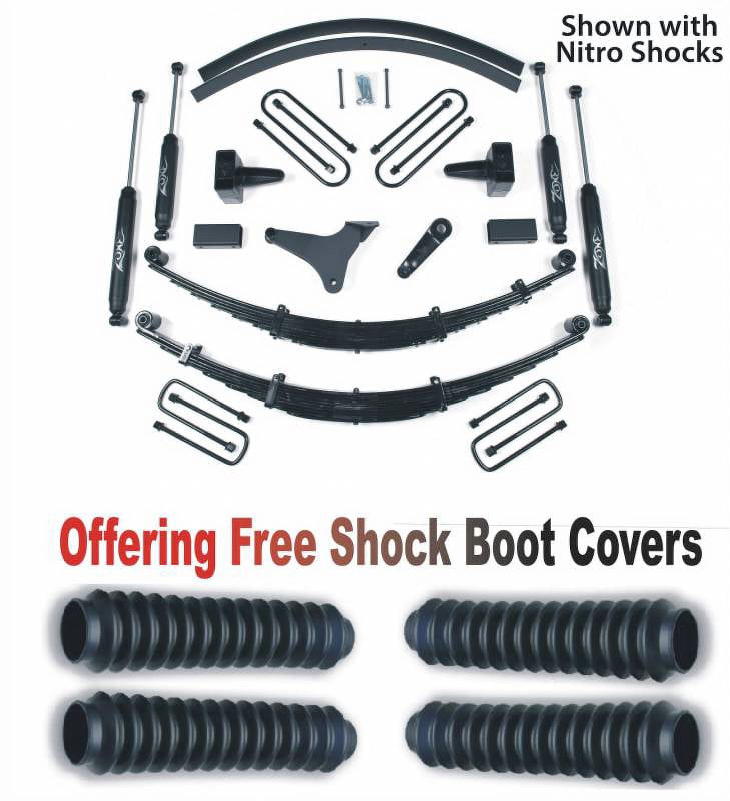 Zone OffRoad 1999 Ford F250 4WD 6in Suspension System With Free Boot ...