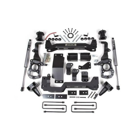 Zone Offroad 4 in. Front 2 in. Rear Suspension Lift System with Fox Shocks for 2021 Ford F150
