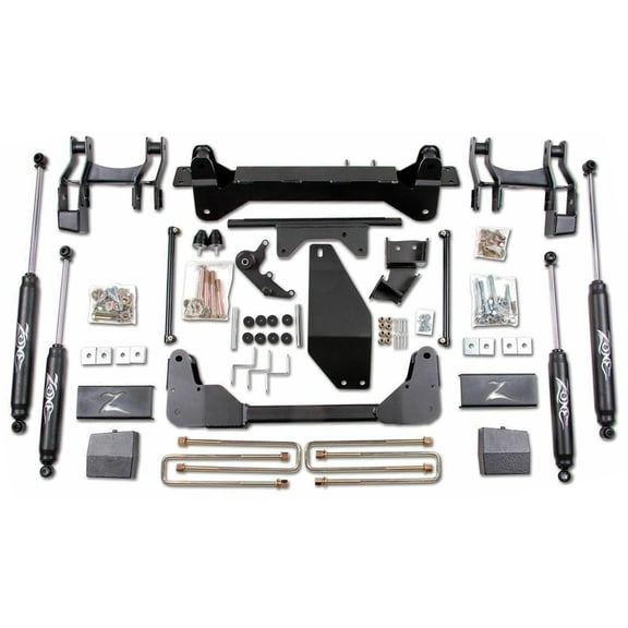 Zone Offroad 6" Torsion Bar Drop Lift Kit,Nitro Shocks,88-98 GM K1500/K2500,6Lug