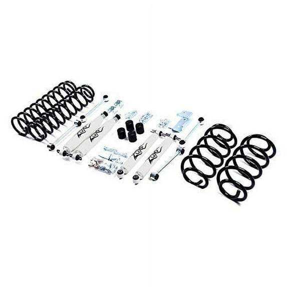 Zone Offroad Jeep Wrangler TJ 3" Suspension System w/Black Nitro Shocks