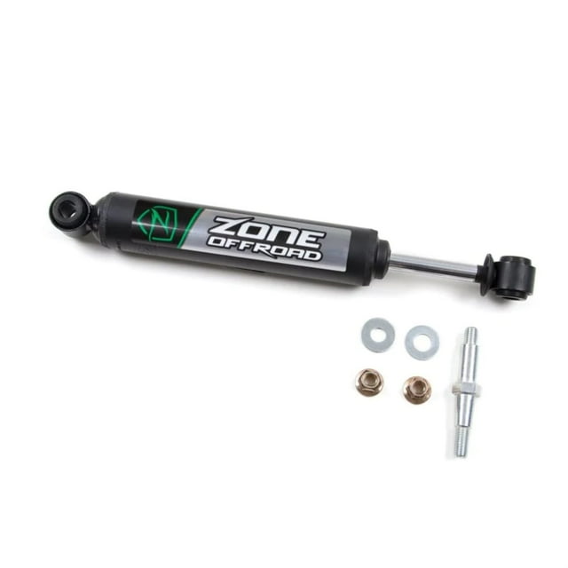 Zone Offroad Jeep Wrangler YJ/TJ Single Steering Stabilizer - Black Fits select: 1984-2001 JEEP CHEROKEE, 1993-1998 JEEP GRAND CHEROKEE