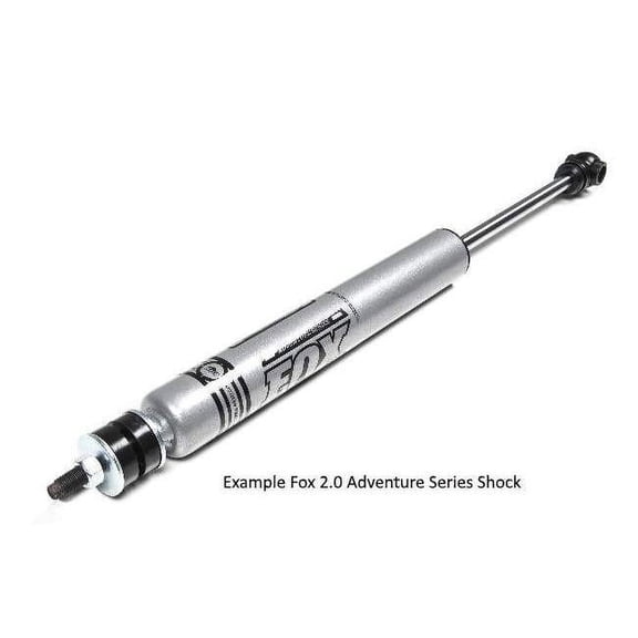 Zone Offroad ZORFOX98450719 26.85 in. 2.0 Adventure Series Monotube Shock Absorber, Silver Powdercoated