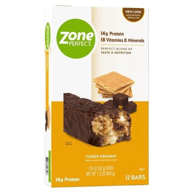 Zone Perfect Classic Fudge Graham Nutrition Bar, 50 Gram 12 per Case