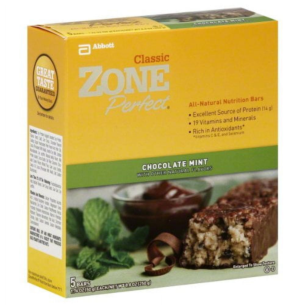 Zone Perfect Nutrition Bars, Chocolate Mint, 8.8 oz (Pack of 4