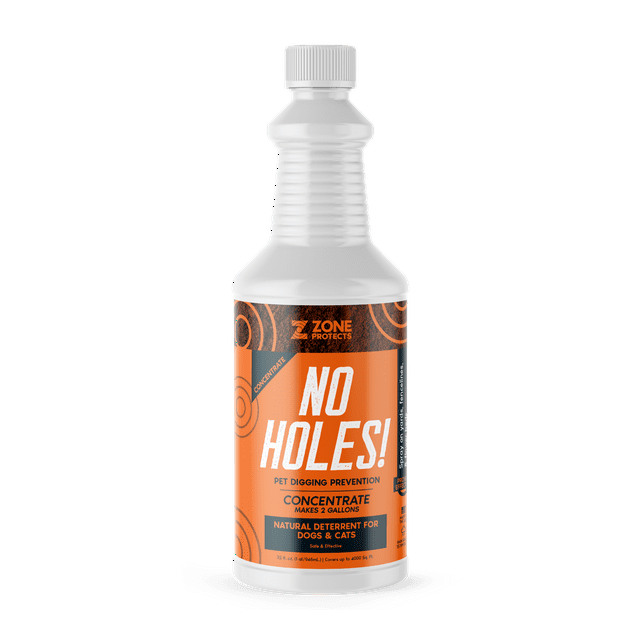 Zone Protects No Holes Digging Dog Prevention Concentrate; Stop Digging Dogs; Natural, Safe
