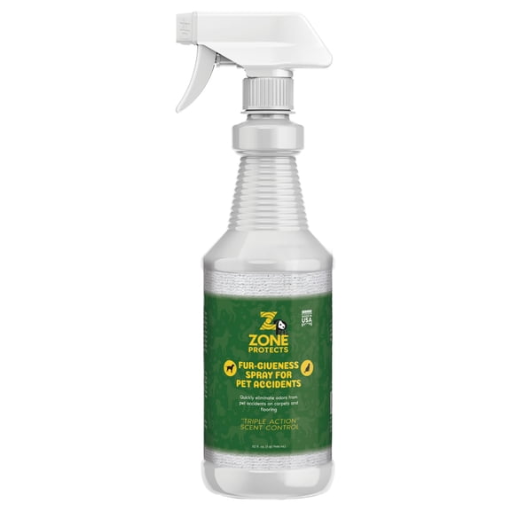Zone Protects Pets Fur-Giveness Spray Odor Eliminator, 32oz; Triple Action Forgiveness for Pet Accidents