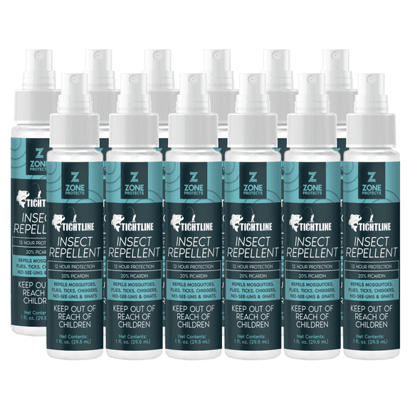 Zone Protects Tightline Insect Repellent with Picaridin; 1oz Spray Bottle Master Case of (12); Unscented Picaridin