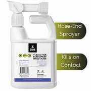 Zone Protects Flea and Tick Yard Spray Insecticide w/ Permethrin; Hose End Sprayer Covers 10,000 sq.ft.