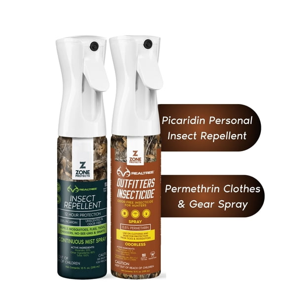 Zone Realtree Complete Insect Control, Insect Repellent + Outfitter's Sprays, 10oz