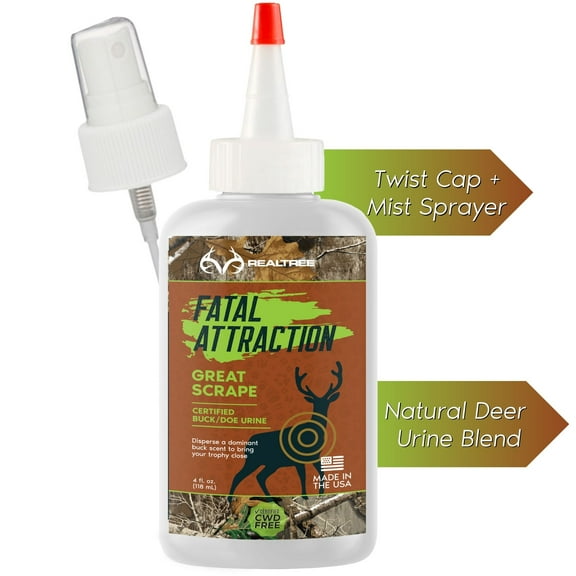 Zone Realtree Fatal Attraction Deer Attractant Great Scrape, 4oz; Bring The Deer to You; Buck Scrape Enhancer