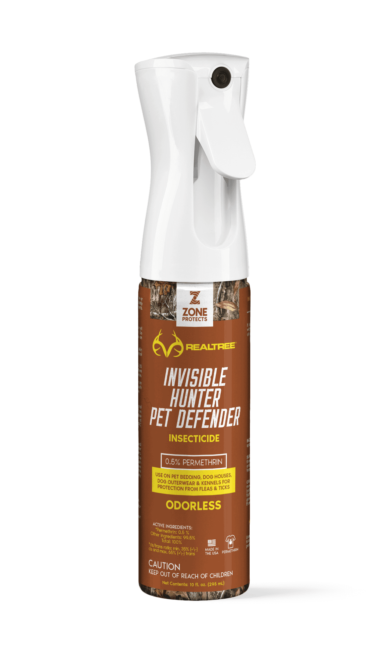 Zone Realtree Invisible Hunter Pet Defender Permethrin Insecticide