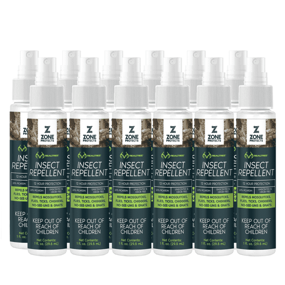 Zone Realtree Picaridin Insect Repellent; 1oz Mist Spray Master Case; Includes (12) 1oz Bottles. Unscented